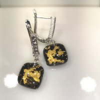 Boucles d'oreilles noires